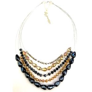 New Elly Preston Crystal Strand Illusion Necklace